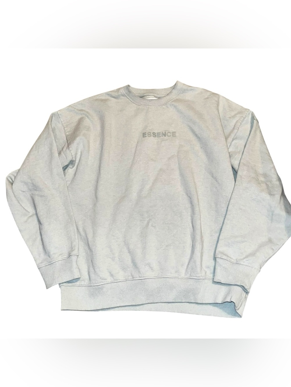 essence Light Gray Crewneck Sweatshirt